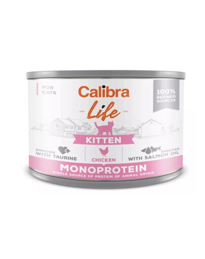 CALIBRA Cat Life Kitten Chicken 200g Monoprotein-Hühnerfutter für Kätzchen