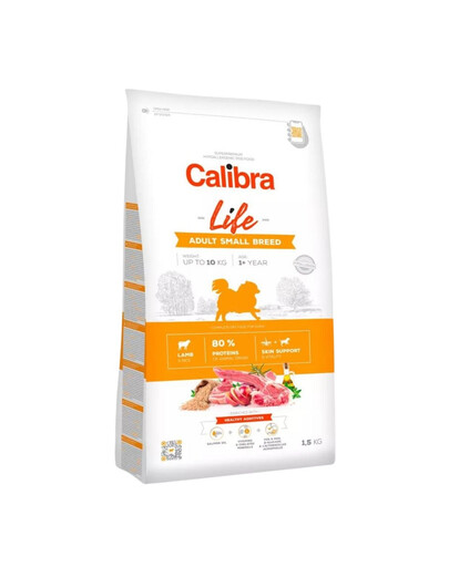 CALIBRA Dog Life Adult Small Breed Lamb 1,5 kg für Hunde kleiner Rassen, Lamm