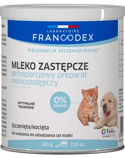 FRANCODEX Milchpulver für Welpen und Kätzchen 200 g