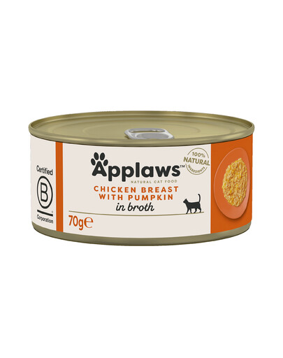APPLAWS Cat Adult Chicken Breast with Pumpkin in Broth 70g Hähnchenbrust und Kürbis in Brühe