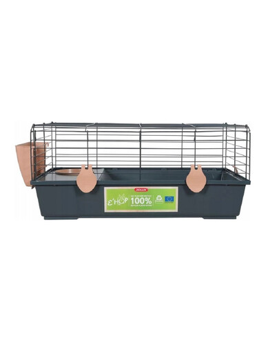 ZOLUX Ehop Käfig für Meerschweinchen - Cavies 80 cm anthrazit/rosa
