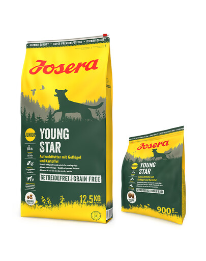 JOSERA YoungStar 12,5kg für Welpen und Junghunde + 900g GRATIS