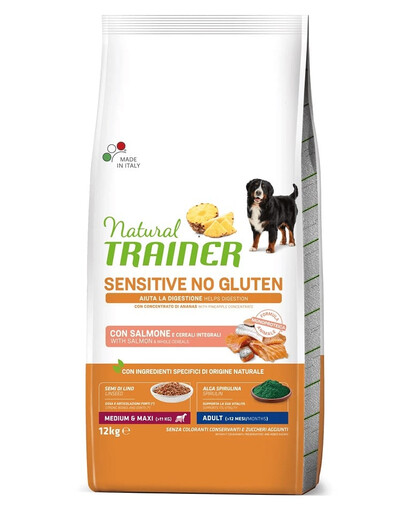 TRAINER Natural Sensitive No Gluten Medium Maxi Adult mit Lachs 12kg