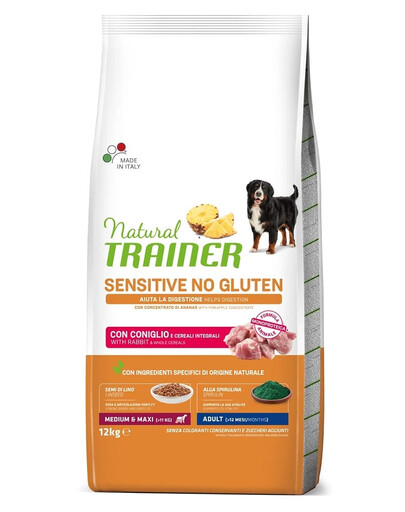TRAINER Natural Sensitive No Gluten Medium Maxi Adult mit Kaninchen 12kg