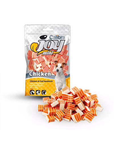 CALIBRA Dog Joy Mini Chicken&Cod Sandwich 70 g kleine Hähnchen- und Kabeljau-Sandwiches