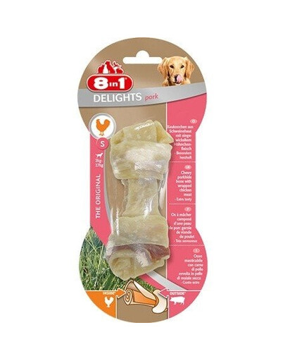 8in1 Delights Pork Kauknochen S