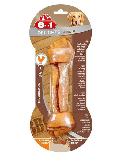 8in1 Delights Barbecue Kauknochen L