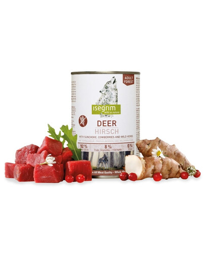 ISEGRIM Adult Forest Hirsch mit Topinambur und Heidelbeeren 400 g