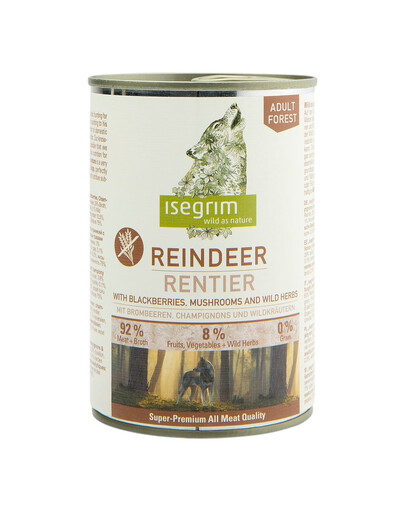 ISEGRIM Adult Forest Rentier mit Brombeeren und Pilzen 400 g