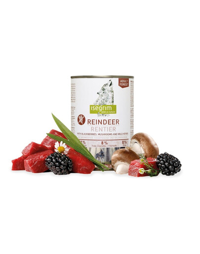 ISEGRIM Adult Forest Rentier mit Brombeeren und Pilzen 400 g