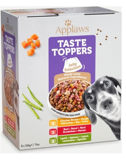 APPLAWS Dog Tin Jelly Multipack gemischte Geschmacksrichtungen in Gelee für Hunde 32 x 156 g