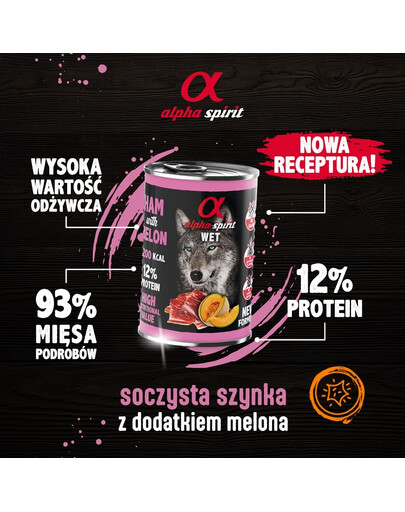 ALPHA SPIRIT Ham with melon Schinken mit Melone 400 g