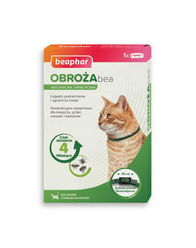 BEAPHAR Schutzhalsband für Katzen – gegen Flöhe und Zecken