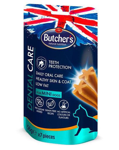 BUTCHER'S Butcher's Dental Care for Mini Dogs 56g denstist Leckerbissen für Miniaturhunderassen