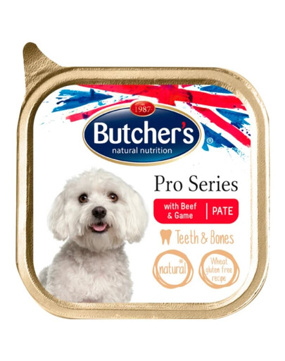 BUTCHER'S Pro Series Teeth&Bones Rinder- und Wildpastete 150 g