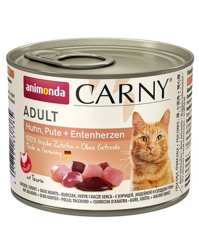 ANIMONDA Carny Adult Huhn, Pute und Entenherzen 200 g