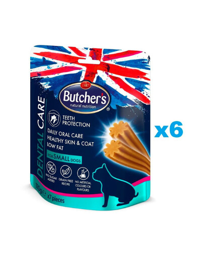BUTCHER'S Dental Care for Small Dogs Zahnpflege-Leckerlis für kleine Hunderassen  6x110g
