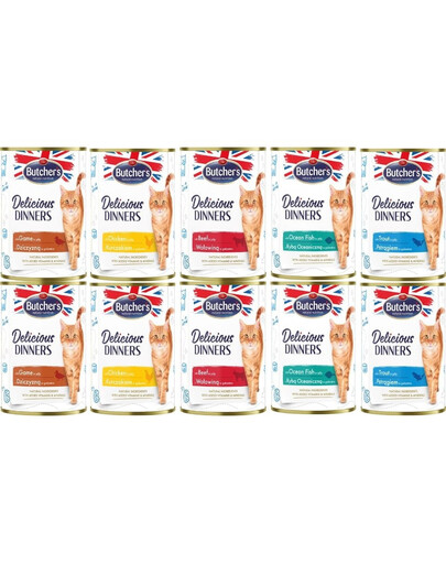 BUTCHER'S Delicious Dinners Geschmacksmischung in Gelee 10x400g