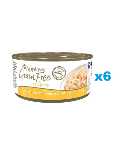 APPLAWS Cat Adult Grain Free Hähnchenbrust in Soße 6x70 g