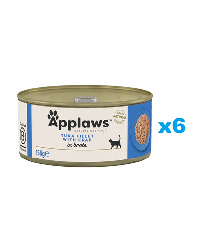 APPLAWS Cat Adult Thunfisch und Krabben in Brühe 6x156 g