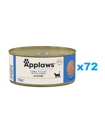 APPLAWS Cat Adult Thunfisch und Krabben in Brühe 72x 156 g