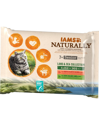 IAMS Naturally ältere Katzen 4 x 85 g