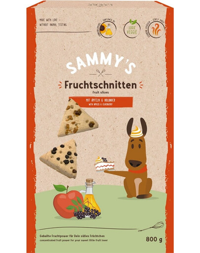 BOSCH SAMMY’S Fruchtschnitten mit Äpfeln & Holunder 800 g