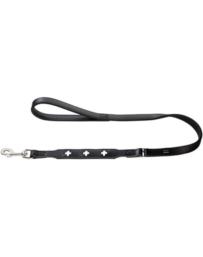 HUNTER Schweizer Lederleine 1,8cm/1m schwarz