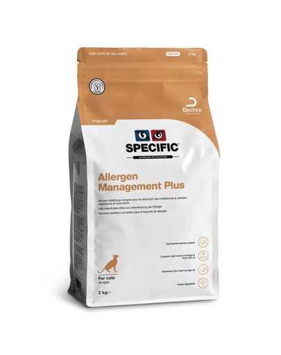 SPECIFIC Cat FOD-HY Allergen Management Plus: Trockenfutter für Kätzchen und erwachsene Katzen mit gemischten Allergien 2 kg
