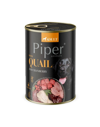 PIPER Nassfutter mit Wachtel und Cranberry für Hunde 400g
