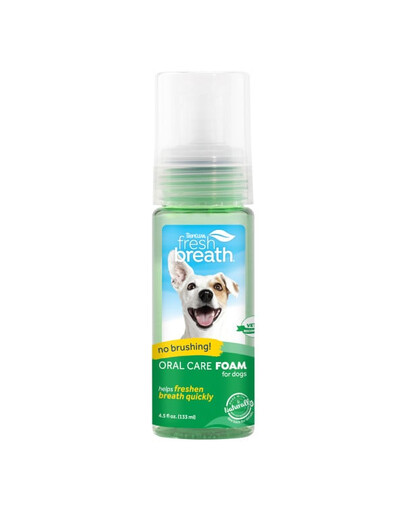 TROPICLEAN Fresh Breath Mint Oral Care Foam Dog 133ml