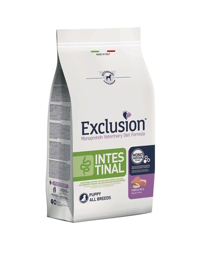 EXCLUSION Intestinal puppy all breeds mit Schweinefleisch für alle Rassen von Welpen 2 kg