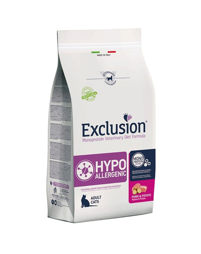 EXCLUSION Hypoallergenic adult cats mit Schweinefleisch für Katzen 1,5 kg