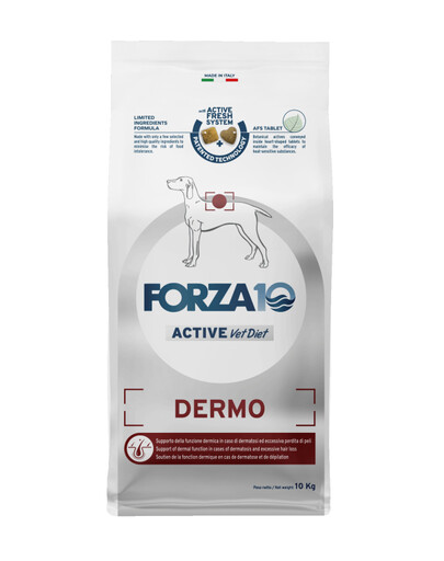 FORZA 10 Dermo Active Nutrazeutische Diät bei Hautproblemen und Allergien bei Hunden 10 kg