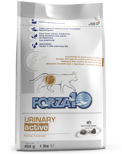 FORZA 10 Urinary Active Cat Nutrazeutische Ernährung bei Harnwegsproblemen bei Katzen 454 g