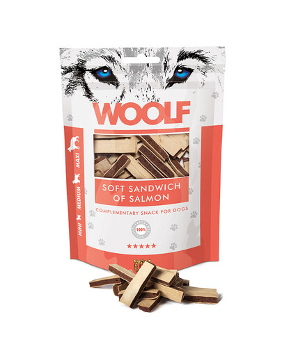 WOOLF Soft Sandwich Of Salmon 100g weiche Sandwiches mit Lachs