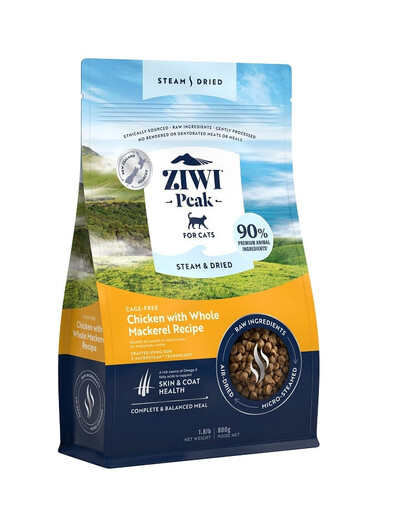 ZIWIPEAK Cat Steam & Dried Katzentrockenfutter mit Huhnfleisch 800 g