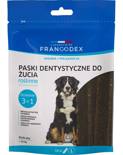 FRANCODEX Zahnpflegestreifen L gegen Maulgeruch 502,5 g/15 St.