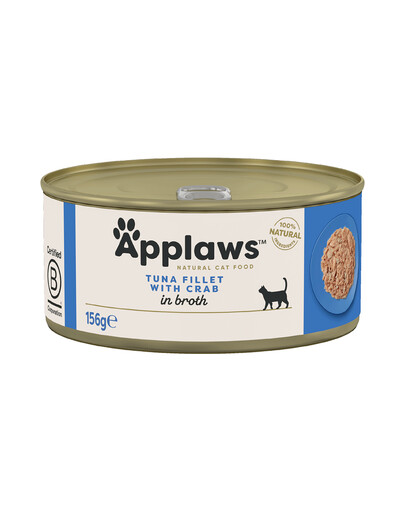 APPLAWS Cat Adult Tuna with Crab in Broth 156g Thunfisch und Krabben in Brühe