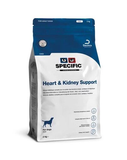 SPECIFIC Dog CKD Heart & Kidney Support: Hundefutter für Hunde mit Herz-, Nieren- oder Leberversagen 2 kg