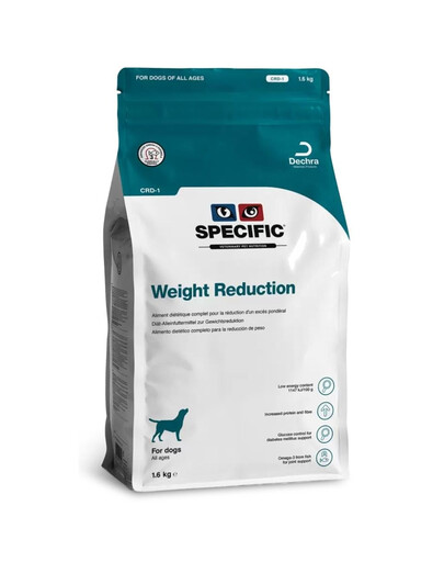 SPECIFIC Dog CRD-1 Weight Reduction: Hundefutter für erwachsene Hunde mit Übergewicht 1,6 kg