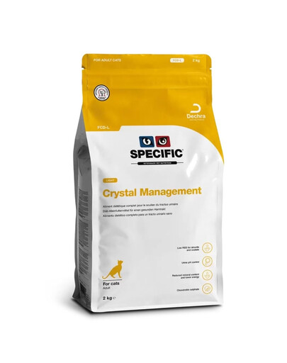 SPECIFIC Cat FCD-L Crystal Management: Anti-Struvit-Katzenfutter mit Übergewicht 2 kg