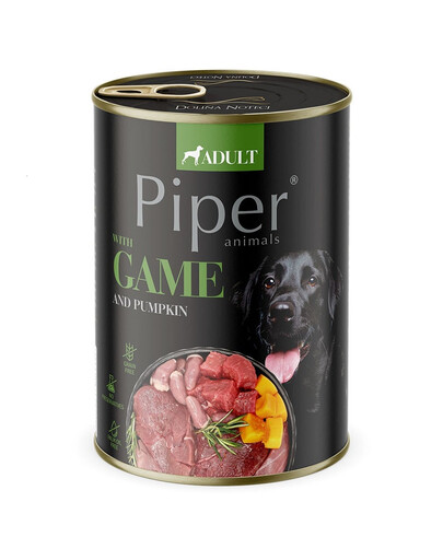 DOLINA NOTECI PIPER Nassfutter mit Wildfleisch und Kürbis für Hunde 400g