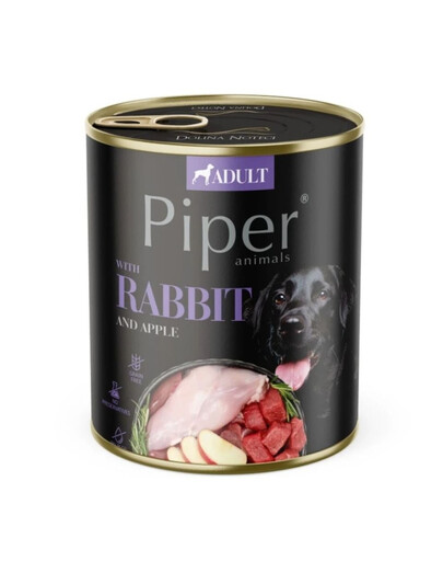 PIPER mit Kaninchen und Apfel 800g Nassfutter für Hunde