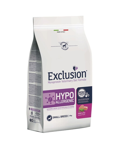 EXCLUSION Hypoallergenic small breeds karma mit Schweinefleisch für kleine Rassen 7 kg