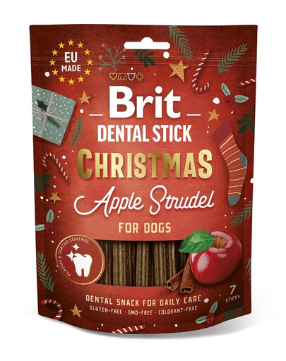 BRIT Christmas Dog Dental Snack 250 g Festliches Zahnpflegemittel für Hunde