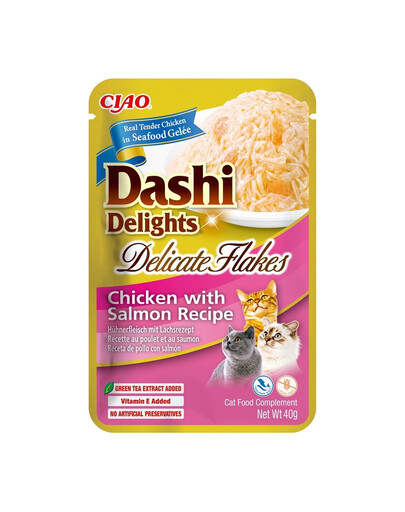 INABA Cat Dashi Delights Delicate Flakes Huhn und Lachs 40g