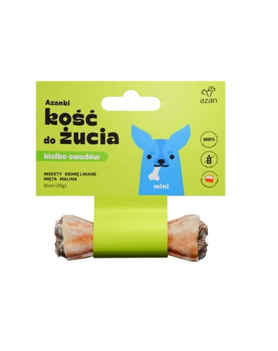 AZANKI Knochen mit Insekten und Minze für Hund Mini 10 cm