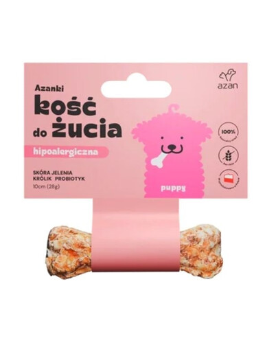 AZANKI Knochen Hirschhaut für Welpen Puppy 10 cm