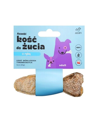 AZANKI Knochen Lachs für Hunde 12 cm